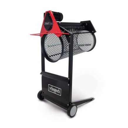 Scheppach RS400 Rotating Soil Sieve, 360W, 400x900mm Adjustable Drum, 3m³/h Throughput, Transport Wheels
